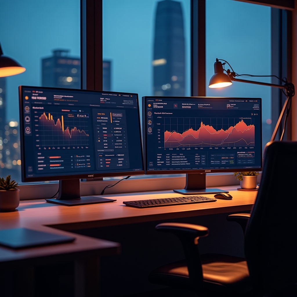Hot wallet software interface showing real-time transaction processing on screen